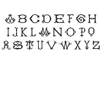 Single Letter Monogrammed Napkin - Antique Chic